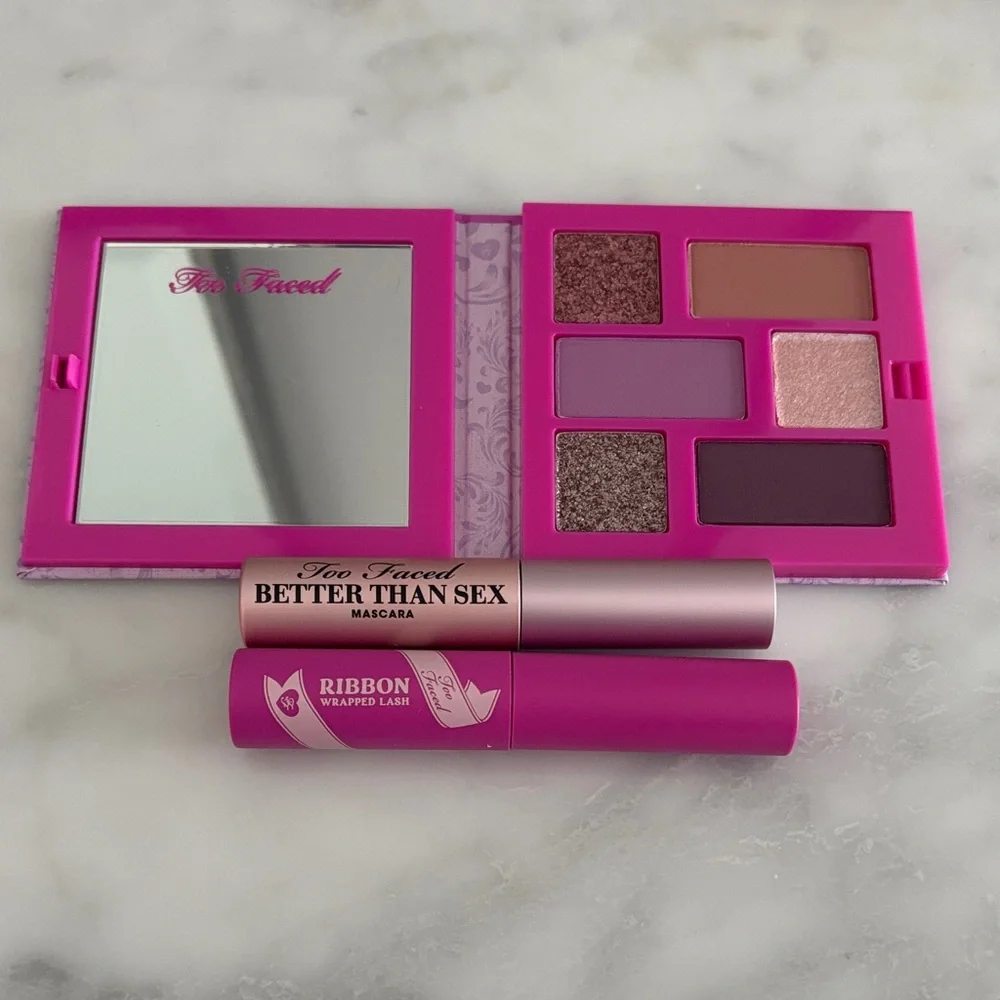 Too Faced Mascara and Eyeshadow Set - Pink, Purple, Black